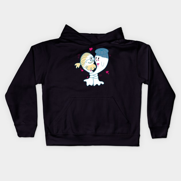 Little Ghost Entwined Kids Hoodie by nathalieaynie